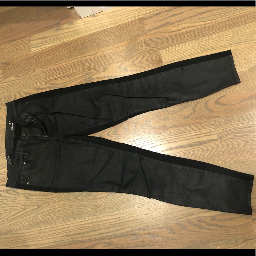 Coated front J Crew ankle jeans